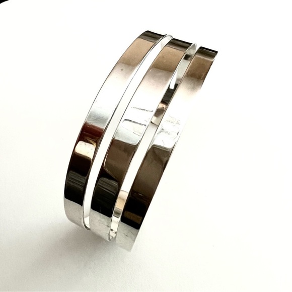 James Avery modernist retired triple bar wide cuff bracelet - Picture 3 of 13